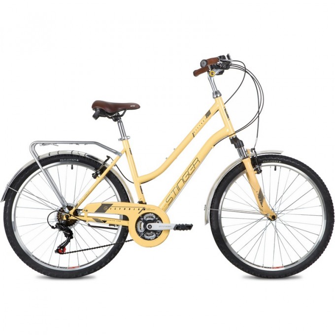 Дорожный велосипед STINGER VICTORIA 26" бежевый с рамой 17" 26SHV.VICTOR.17BG2