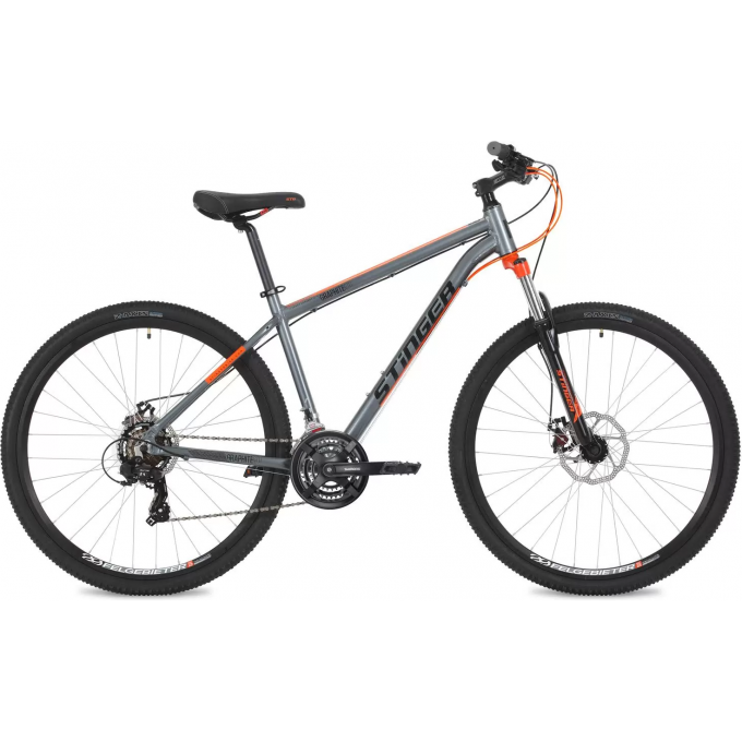 Горный велосипед STINGER GRAPHITE STD 27" серый с рамой 18" 27AHD.GRAPHSTD.18GR9
