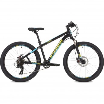 Подростковый велосипед STINGER BOXXER EVO черный с рамой 14" 24AHD.BOXXEREVO.14BK1 Подростковый велосипед STINGER BOXXER EVO черный с рамой 14" 24AHD.BOXXEREVO.14BK1