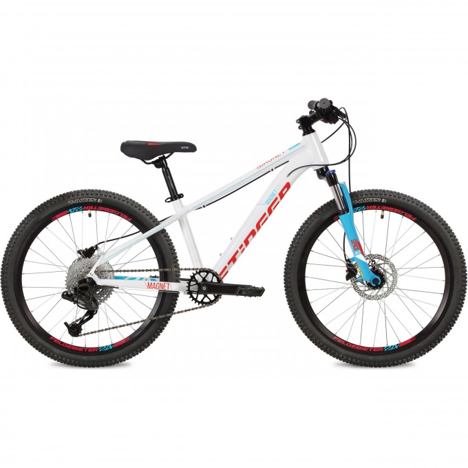 Подростковый велосипед STINGER MAGNET STD белый с рамой 14" 24AHD.MAGNESTD.14WH1