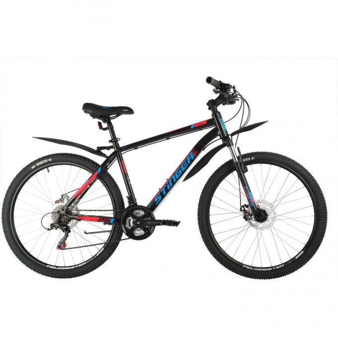 Велосипед STINGER 26" CAIMAN D черный, сталь, размер 14" 26SHD.CAIMAND.14BK2-